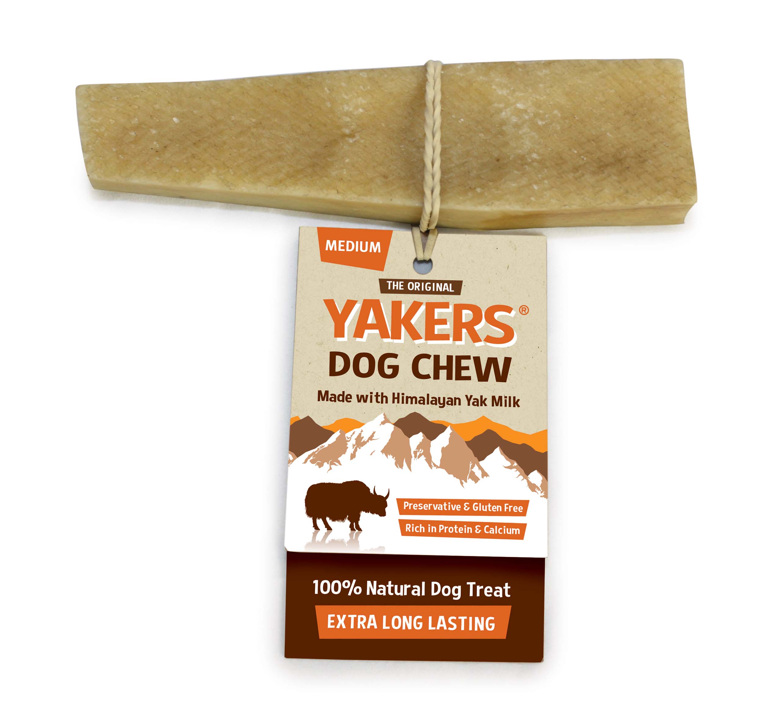 Yakers Natural Yak's Milk Dog Chew - Medium